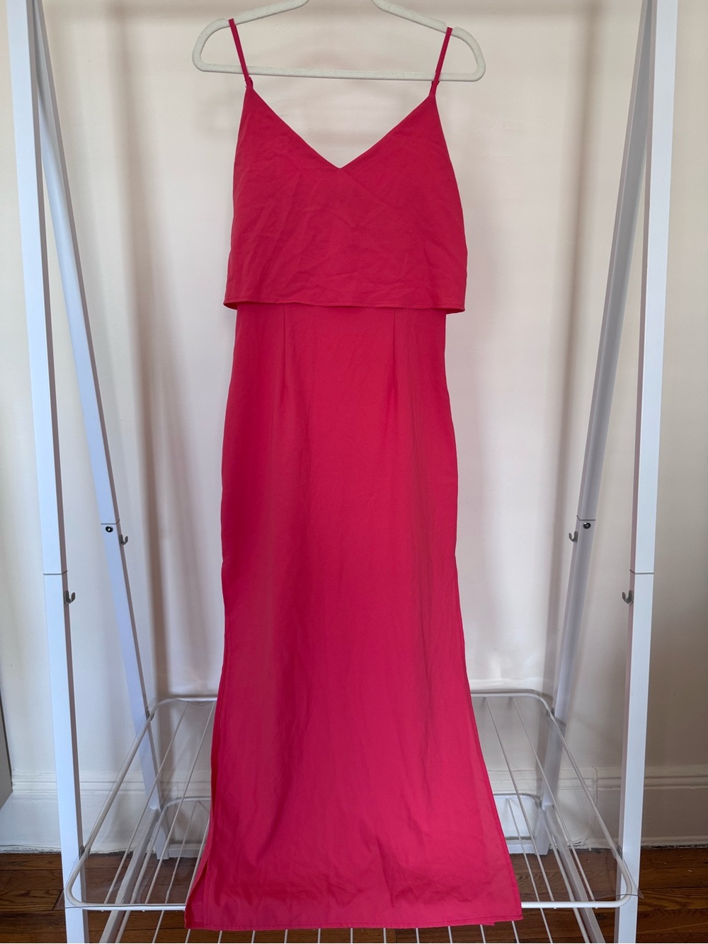 Missguided Coral Pink Spaghetti-Strap Maxi Dress